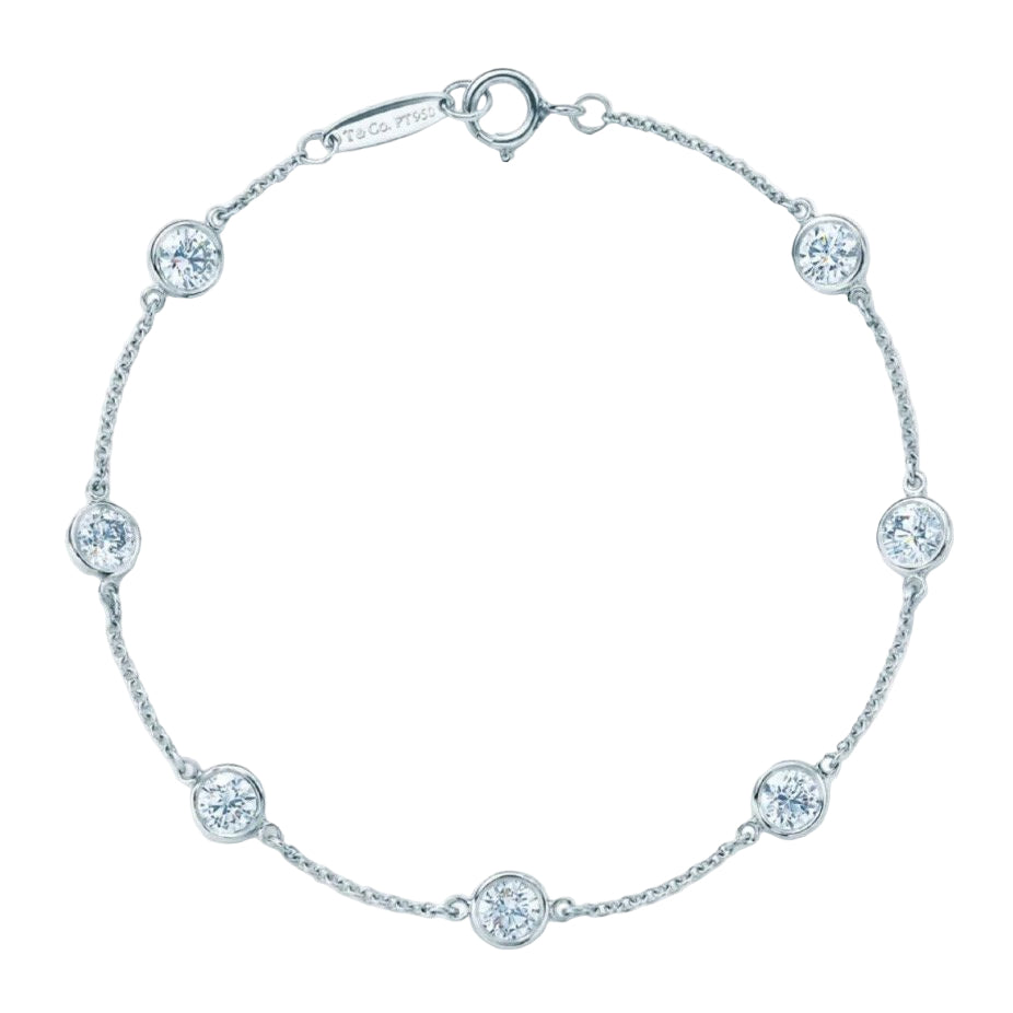 Bracelet TIFFANY & CO "Diamonds by the Yard" en platine et diamants - Castafiore
