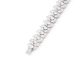Bracelet TIFFANY & CO. "Feuillages" en platine et diamants - Castafiore
