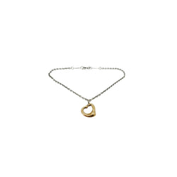 Bracelet TIFFANY & CO. par ELSA PERETTI "Open Heart" en or rose et argent - Castafiore