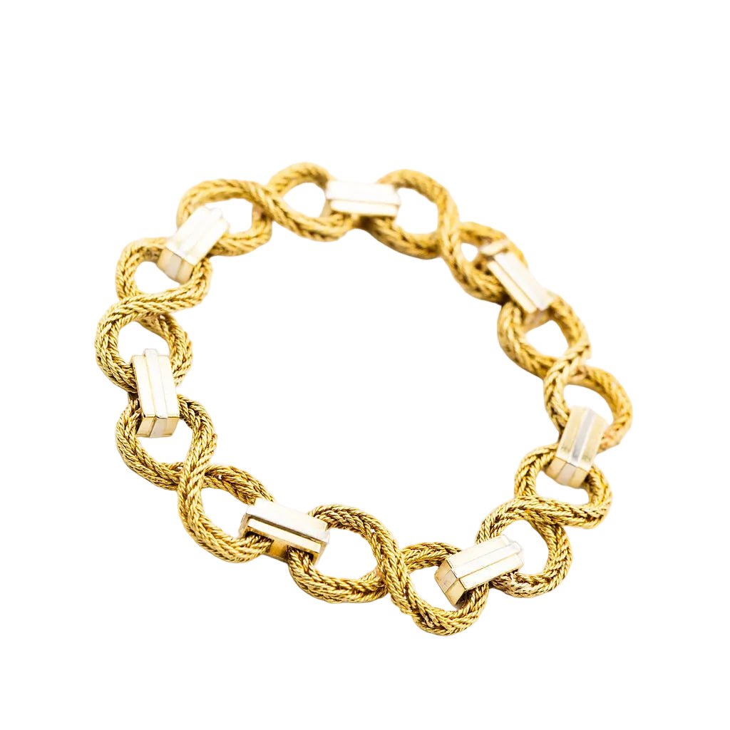 Bracelet torsadé en or jaune - Castafiore