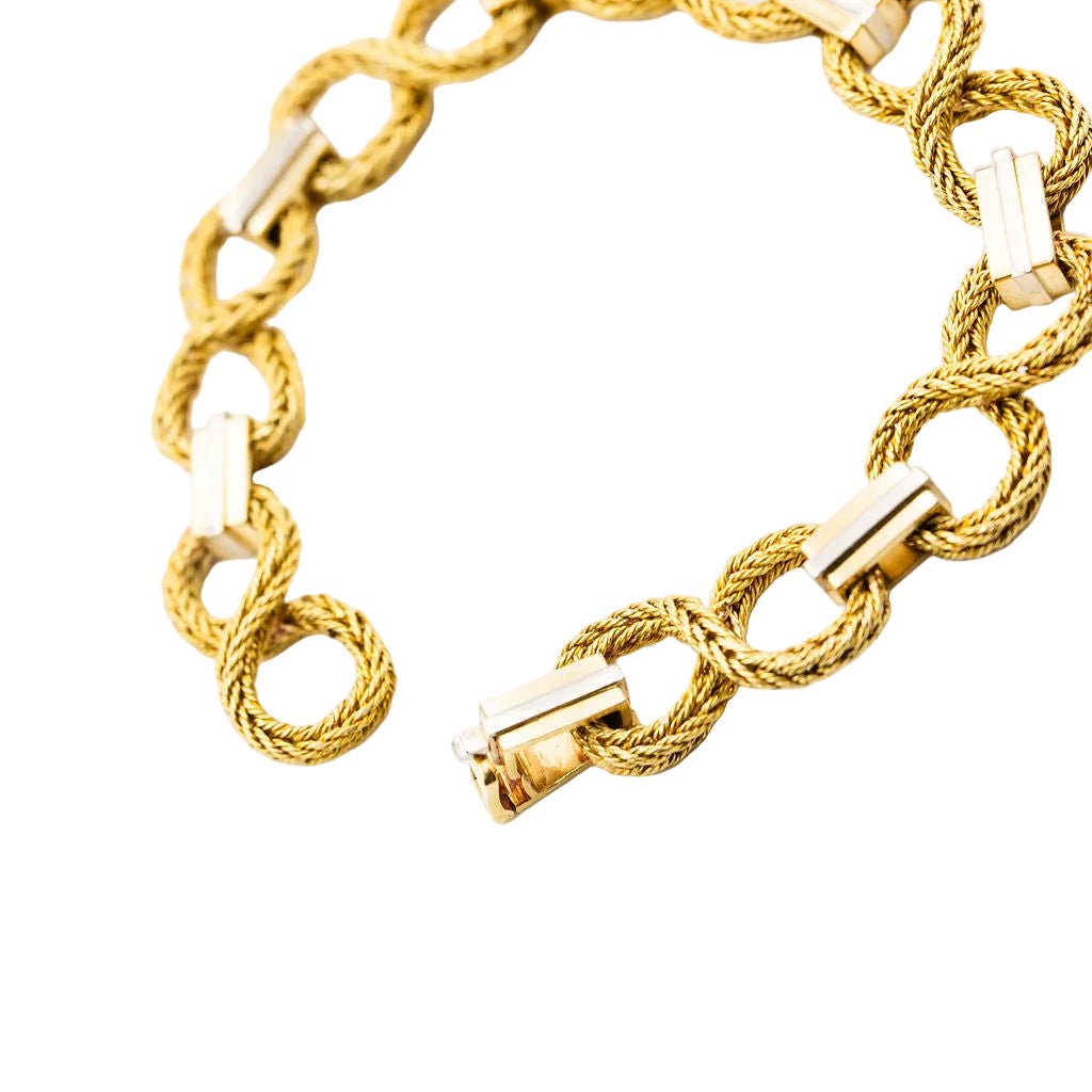 Bracelet torsadé en or jaune - Castafiore
