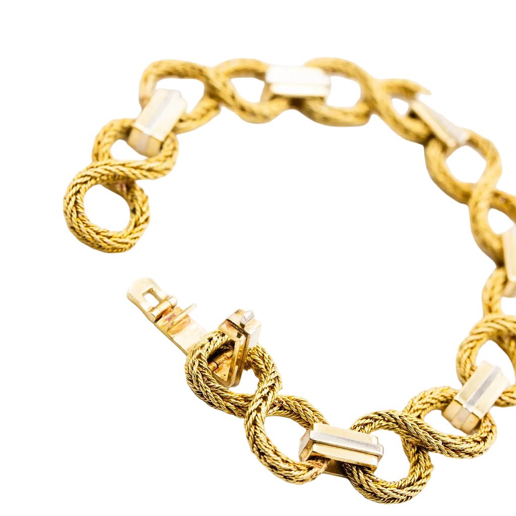 Bracelet torsadé en or jaune - Castafiore