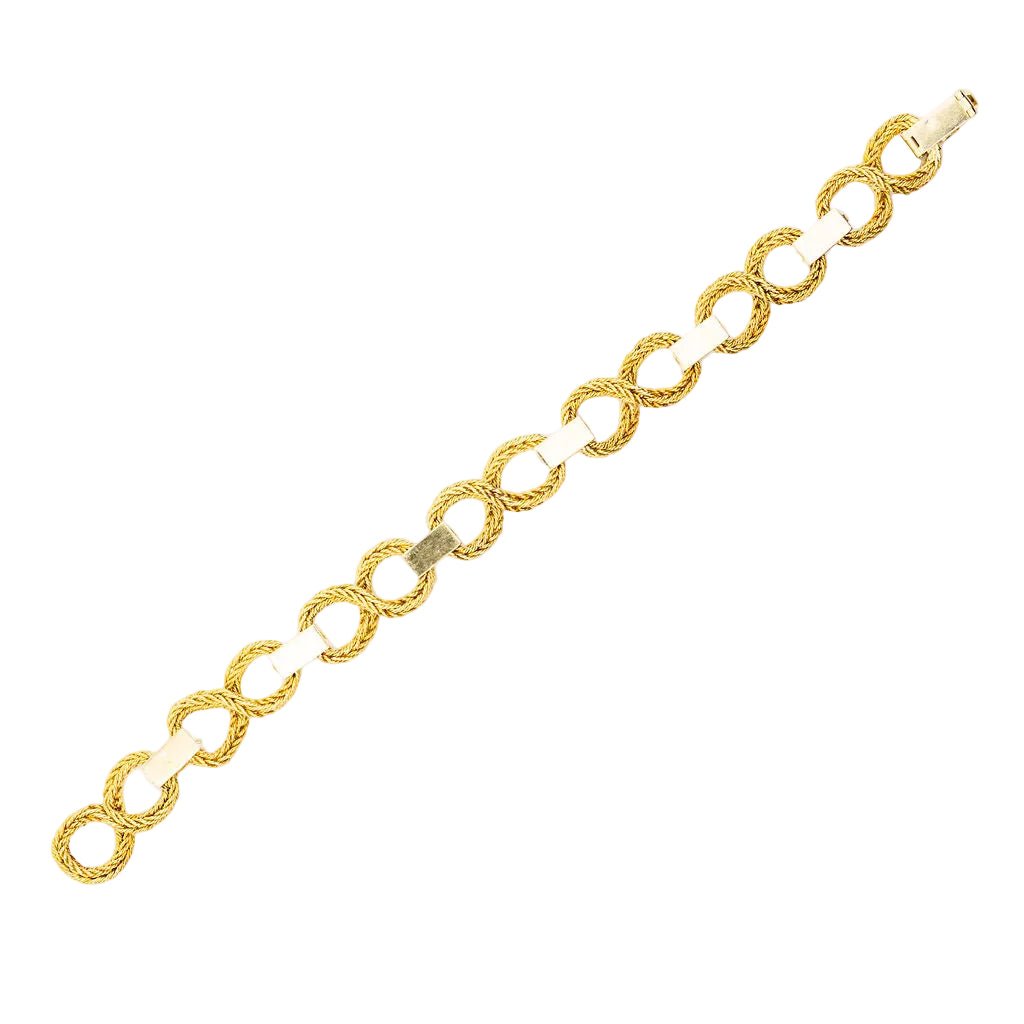 Bracelet torsadé en or jaune - Castafiore
