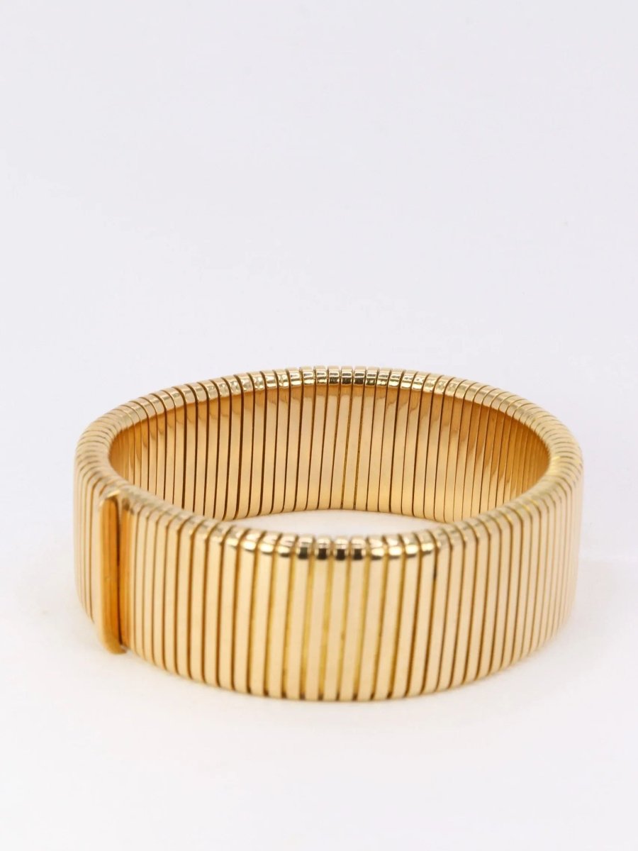 Bracelet Tubogas vintage en or jaune - Castafiore