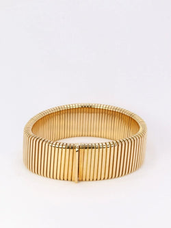 Bracelet Tubogas vintage en or jaune - Castafiore