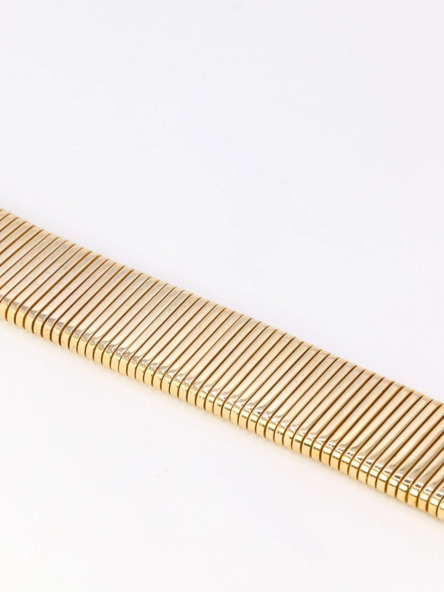 Bracelet Tubogas vintage en or jaune - Castafiore