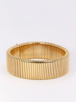 Bracelet Tubogas vintage en or jaune - Castafiore