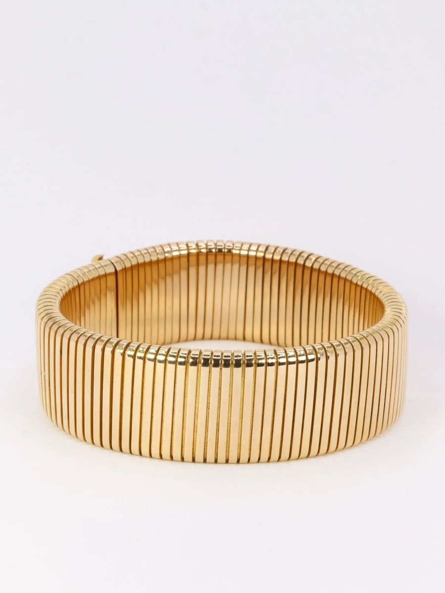 Bracelet Tubogas vintage en or jaune - Castafiore