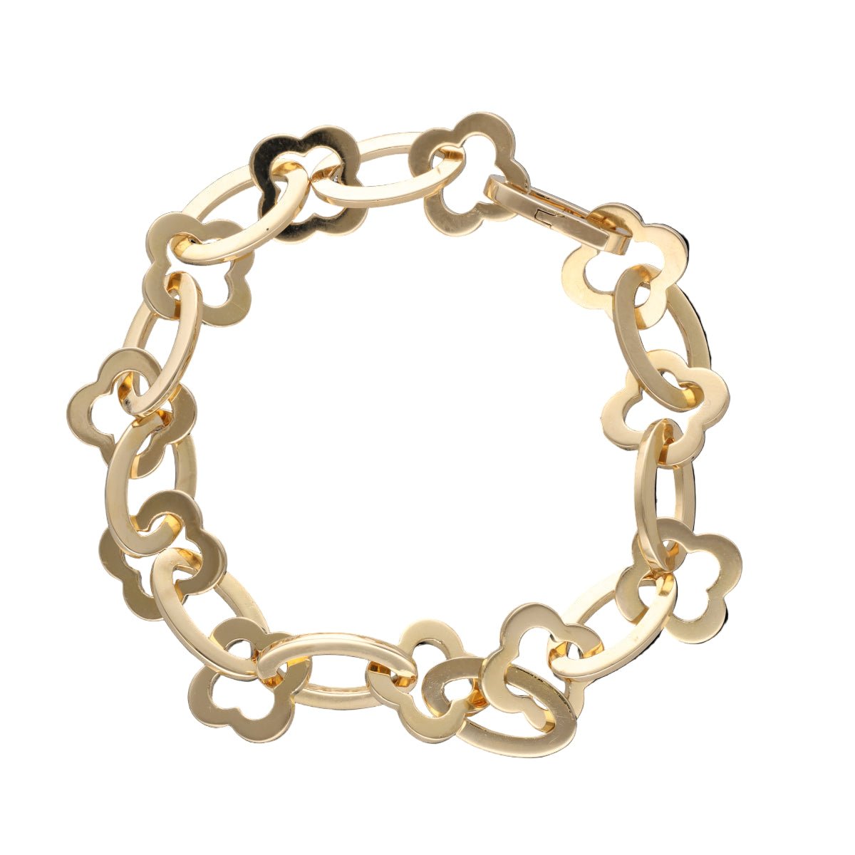 Bracelet VAN CLEEF & ARPELS "Byzantine Alhambra" en or jaune - Castafiore