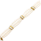 Bracelet VAN CLEEF & ARPELS, deux ors, perles et diamants - Castafiore