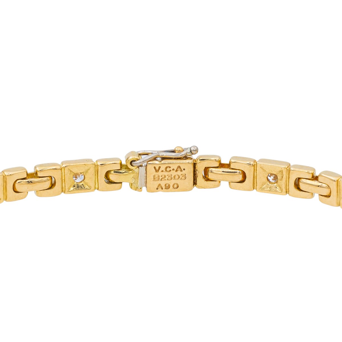 Bracelet VAN CLEEF & ARPELS en or jaune et diamants - Castafiore