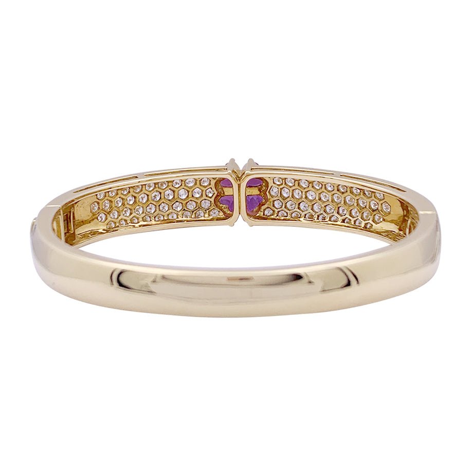 Bracelet VAN CLEEF & ARPELS en or jaune, saphir rose et diamant - Castafiore