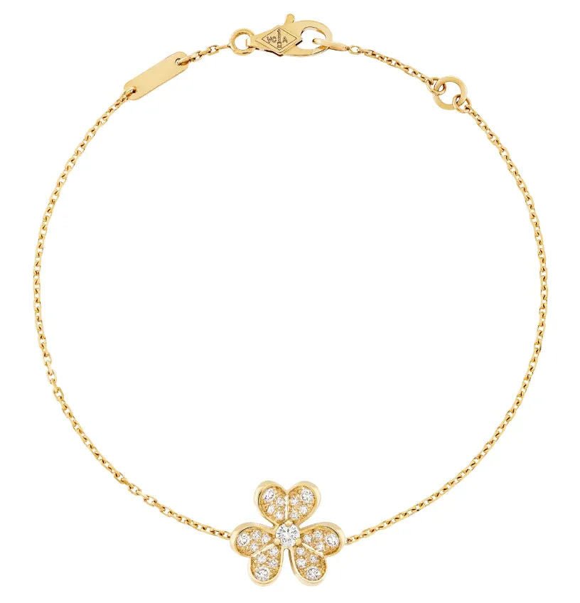 Bracelet Van Cleef & Arpels Frivole pavé en or jaune et diamants - Castafiore