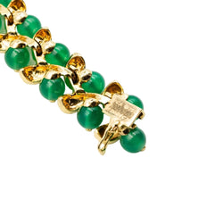 Bracelet VAN CLEEF & ARPELS "Gui" en or jaune et chrysoprases - Castafiore