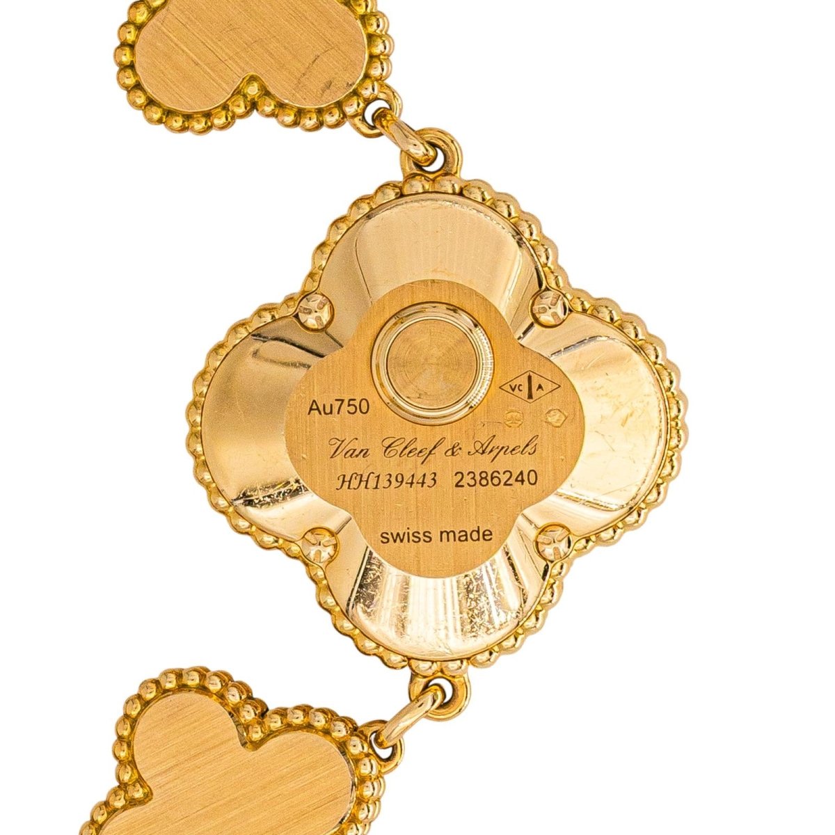 Bracelet VAN CLEEF & ARPELS "Sweet Alhambra" en or jaune, nacre - Castafiore