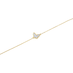 Bracelet VAN CLEEF & ARPELS Sweet Alhambra papillon en or jaune et nacre - Castafiore