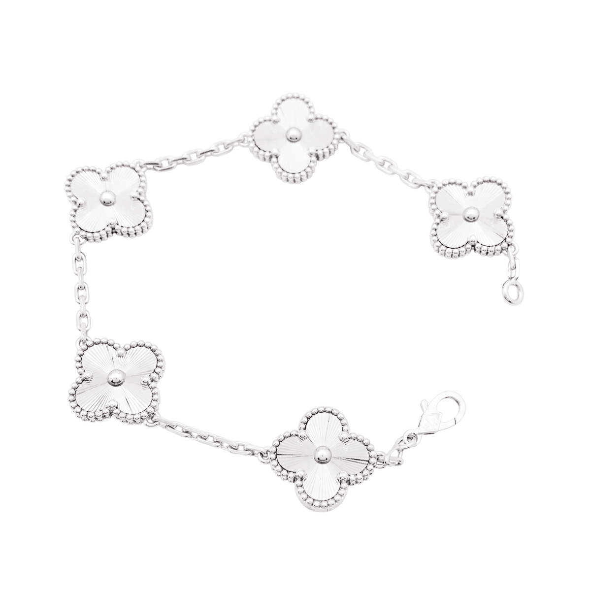 Bracelet VAN CLEEF & ARPELS "Vintage Alhambra" en or blanc - Castafiore