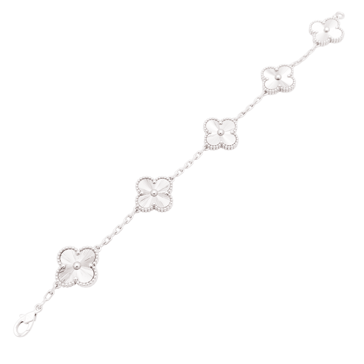 Bracelet VAN CLEEF & ARPELS "Vintage Alhambra" en or blanc - Castafiore