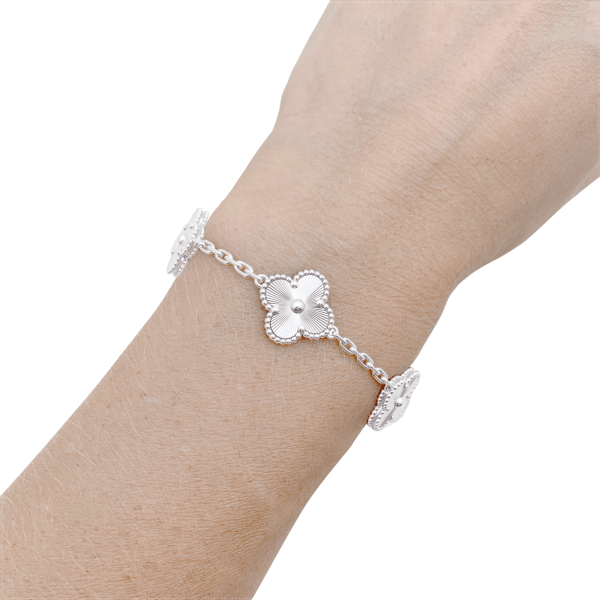 Bracelet VAN CLEEF & ARPELS "Vintage Alhambra" en or blanc - Castafiore