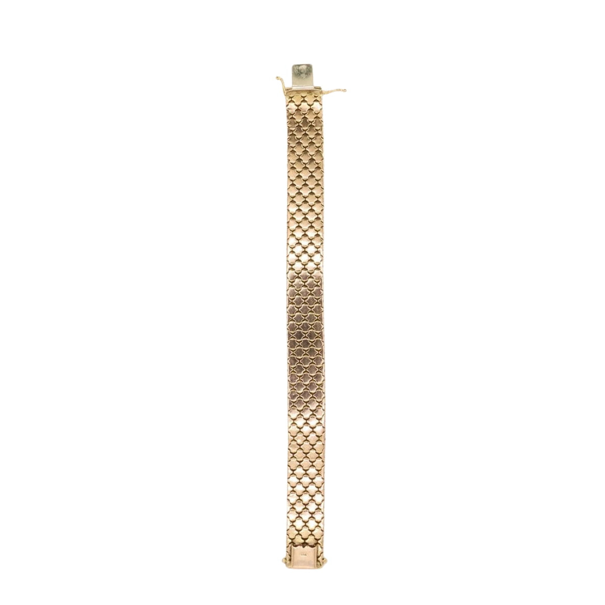 Bracelet vintage 3 ors maillons nid d'abeilles - Castafiore
