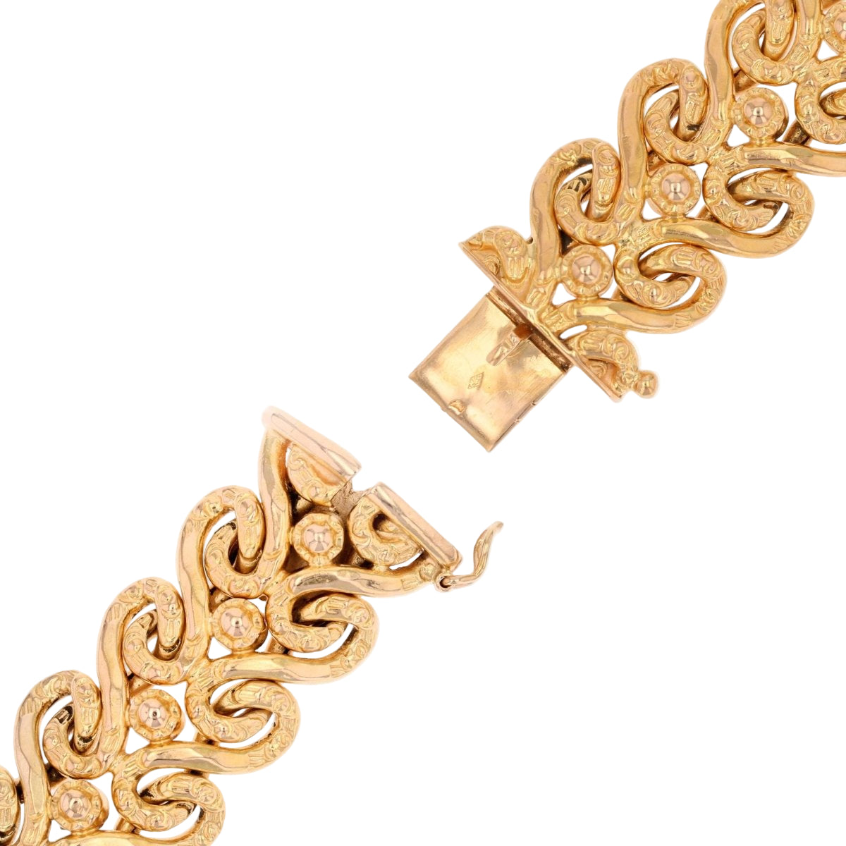 Bracelet VINTAGE Arabesques en or jaune - Castafiore