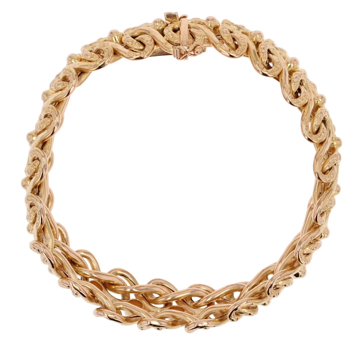 Bracelet VINTAGE Arabesques en or jaune - Castafiore