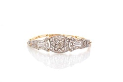 Bracelet vintage art déco diamants en or et platine - Castafiore