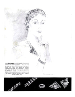 Bracelet Vintage BOUCHERON, "Crémaillère", platine et diamants - Castafiore