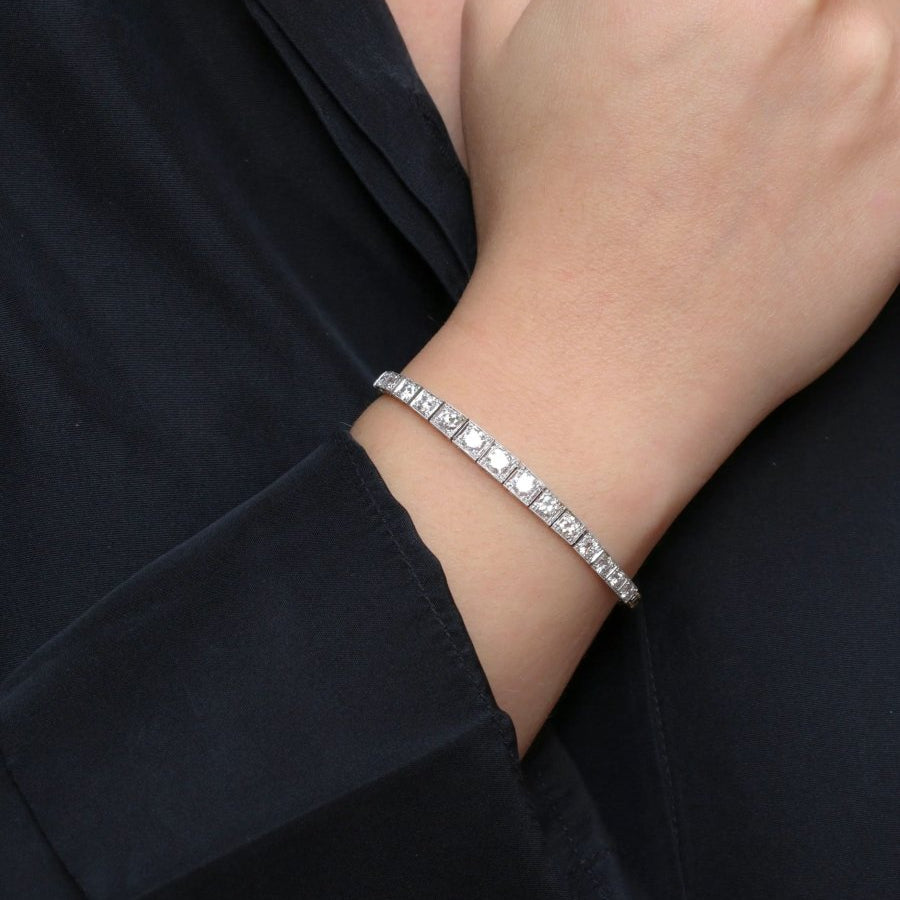 Bracelet vintage chute de diamants 2,5 ct - Castafiore