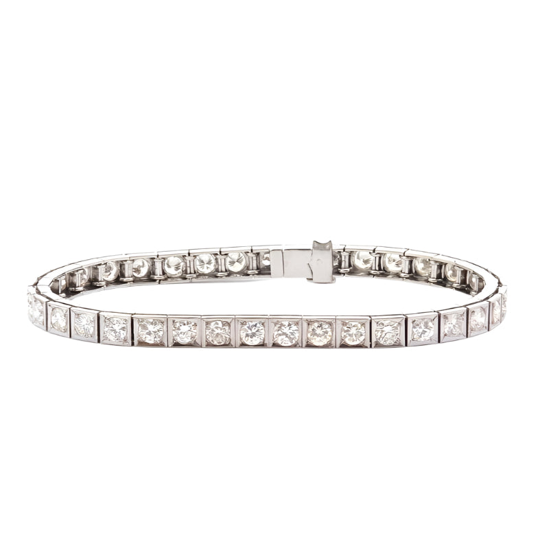 Bracelet vintage diamants en or 18k - Castafiore