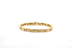 Bracelet vintage en or et émeraudes - Castafiore