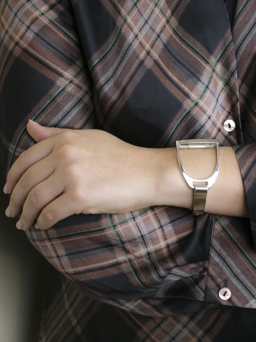 Bracelet vintage étrier en argent - Castafiore