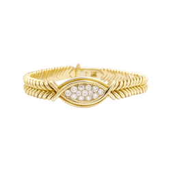 Bracelet vintage FRED en or jaune et diamants - Castafiore