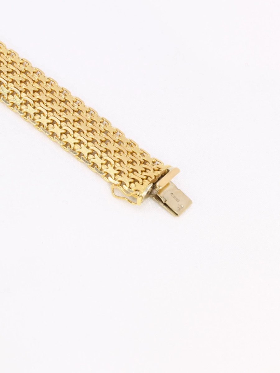 Bracelet vintage maille milanaise or jaune - Castafiore