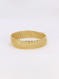 Bracelet vintage maille milanaise or jaune - Castafiore