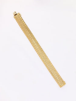 Bracelet vintage maille milanaise or jaune - Castafiore