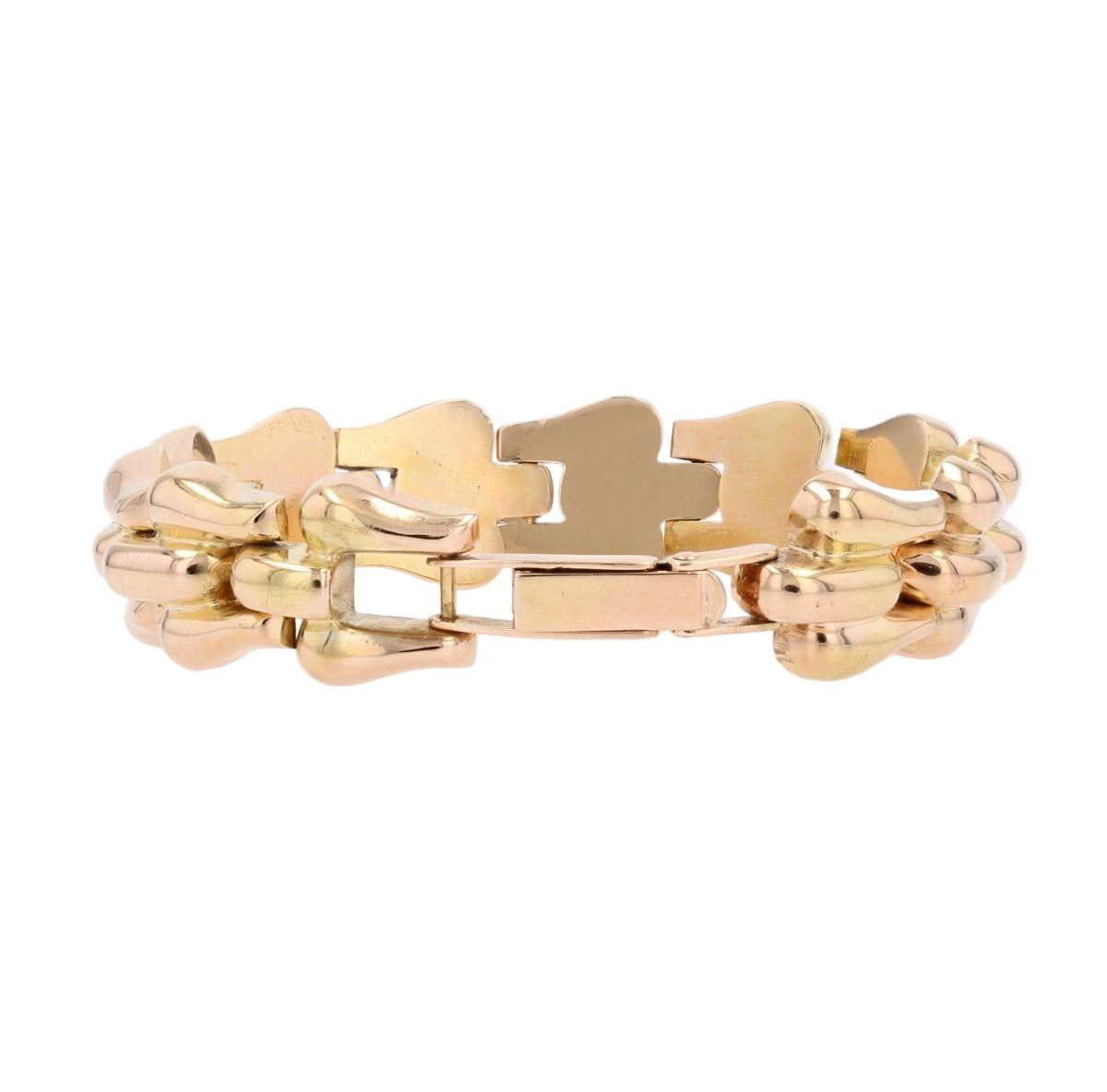Bracelet VINTAGE Motifs bombés en or jaune - Castafiore