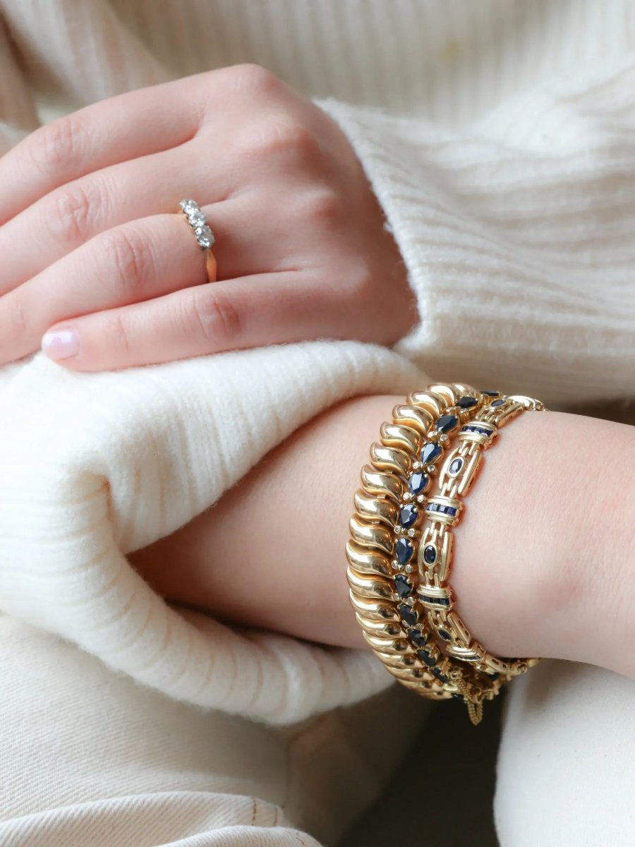 Bracelet vintage or saphirs - Castafiore