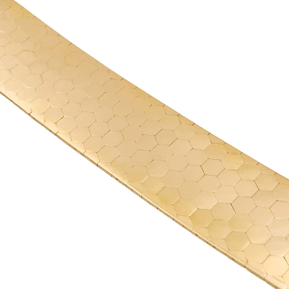 Bracelet vintage ruban en or rose et diamants - Castafiore