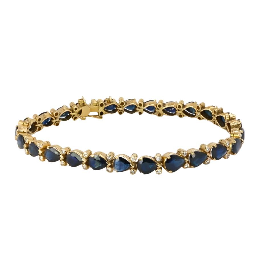 Bracelet vintage saphirs diamants - Castafiore