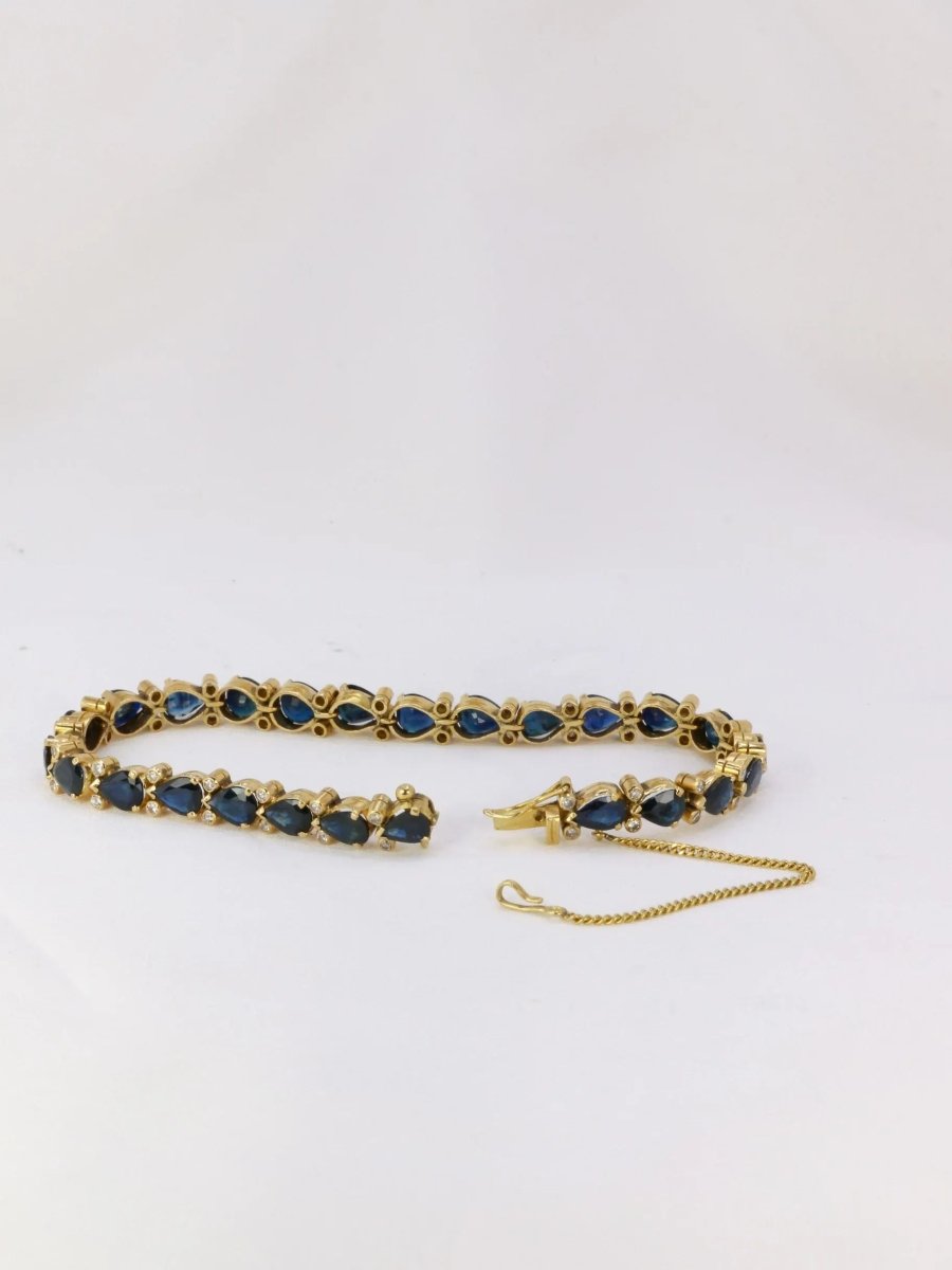 Bracelet vintage saphirs diamants - Castafiore