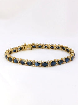 Bracelet vintage saphirs diamants - Castafiore