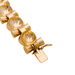 Bracelet vintage, "Tank", or rose - Castafiore