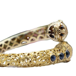 Bracelet ZOLOTAS "Chimère" en or jaune, saphirs et diamants - Castafiore