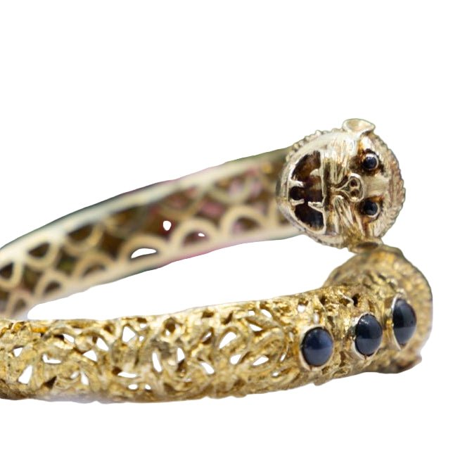 Bracelet ZOLOTAS "Chimère" en or jaune, saphirs et diamants - Castafiore