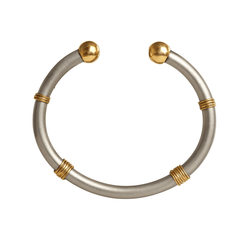 Bracelet ZOLOTAS en or jaune et argent - Castafiore