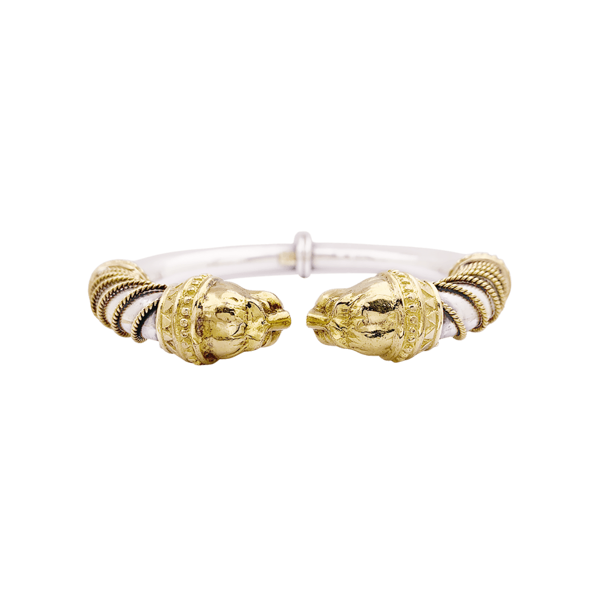 Bracelet ZOLOTAS "Heritage" en or jaune et argent. - Castafiore