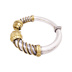 Bracelet ZOLOTAS "Heritage" en or jaune et argent. - Castafiore