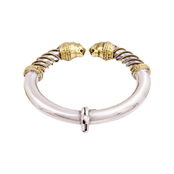 Bracelet ZOLOTAS "Heritage" en or jaune et argent. - Castafiore