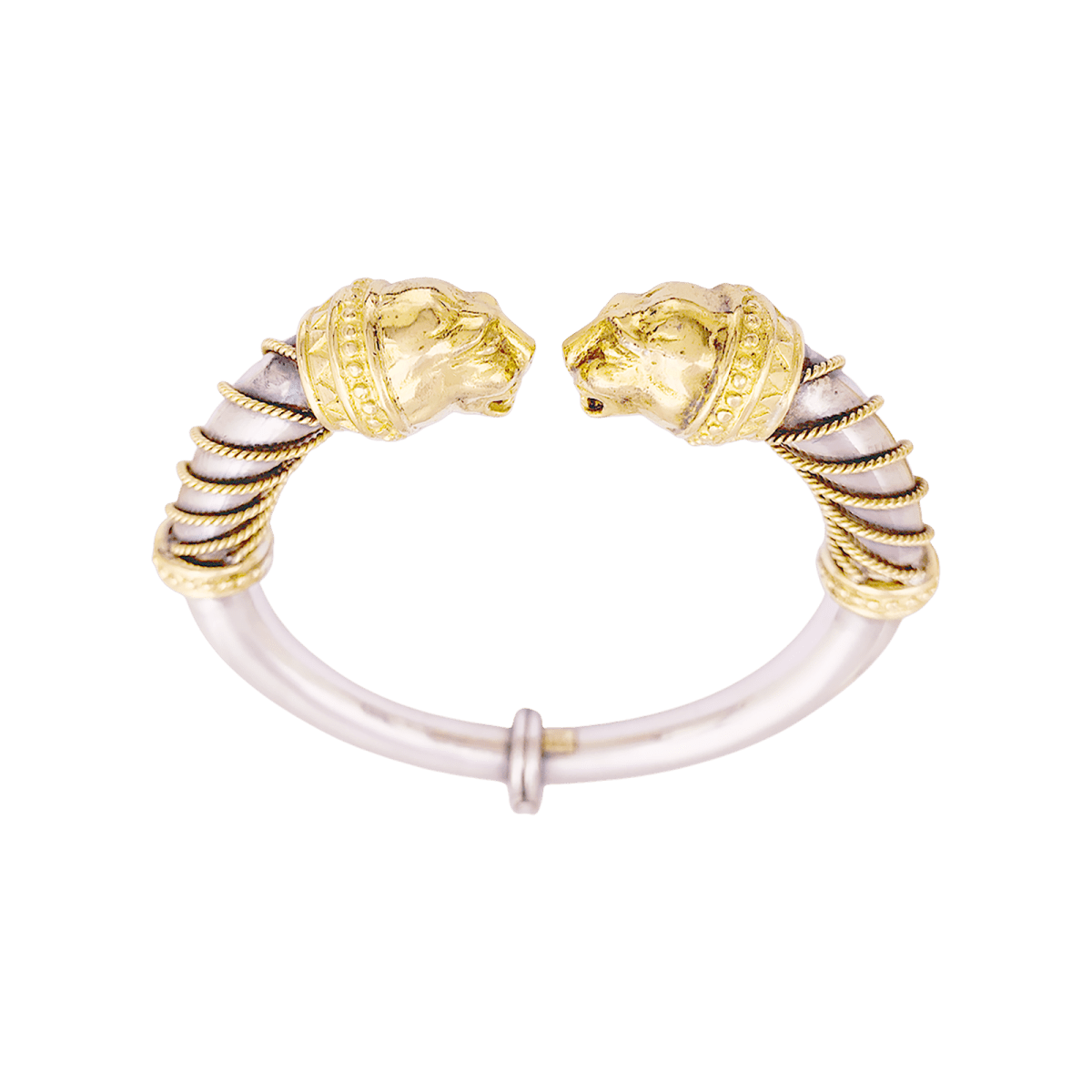 Bracelet ZOLOTAS "Heritage" en or jaune et argent. - Castafiore